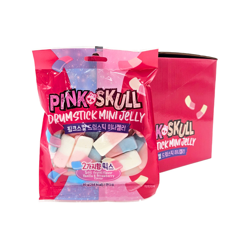 핑크스컬 드럼스틱 미니젤리