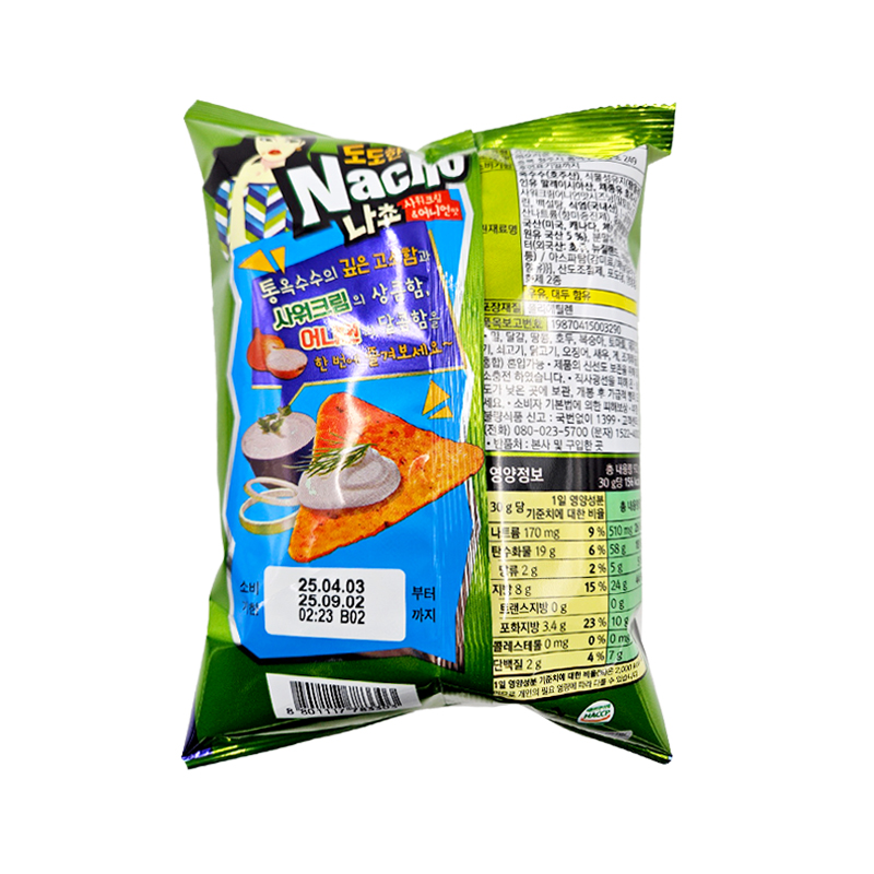 오리온 도도한나쵸 사워크림 어니언맛 상품정보