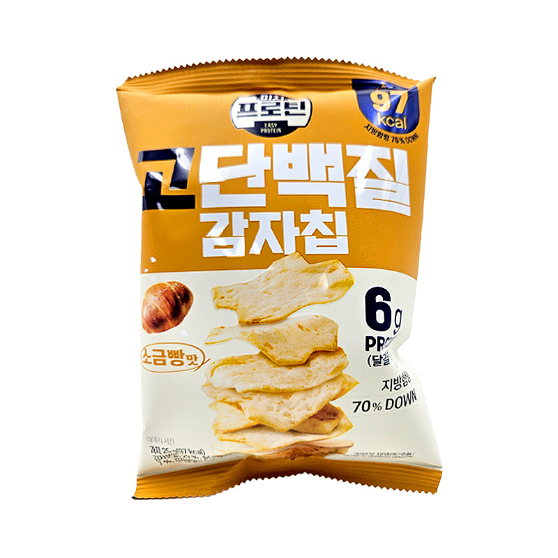 롯데 고단백질 감자칩 소금빵맛