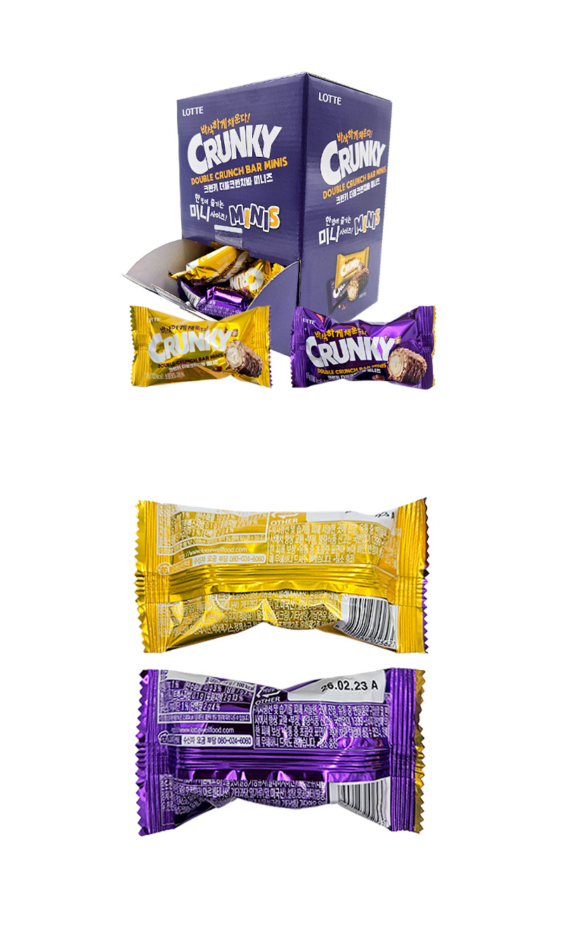 롯데 크런키 더블크런치바 미니즈 & 상품정보