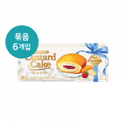 롯데 카스타드 케익치즈&라즈베리 150g X 6개 [1박스12개]